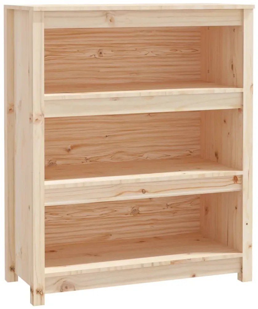 vidaXL Βιβλιοθήκη 80 x 35 x 97 εκ. από Μασίφ Ξύλο Πεύκου