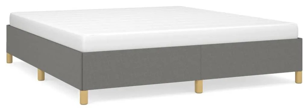 Πλαίσιο Κρεβατιού Boxspring Σκούρο Γκρι 180x200 εκ. Υφασμάτινο - Γκρι