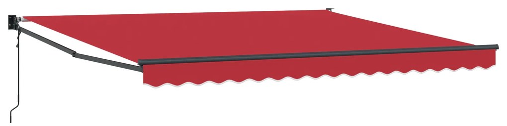 vidaXL Αυτόματη Ανασυρόμενη Τέντα Κόκκινη 400x300 cm
