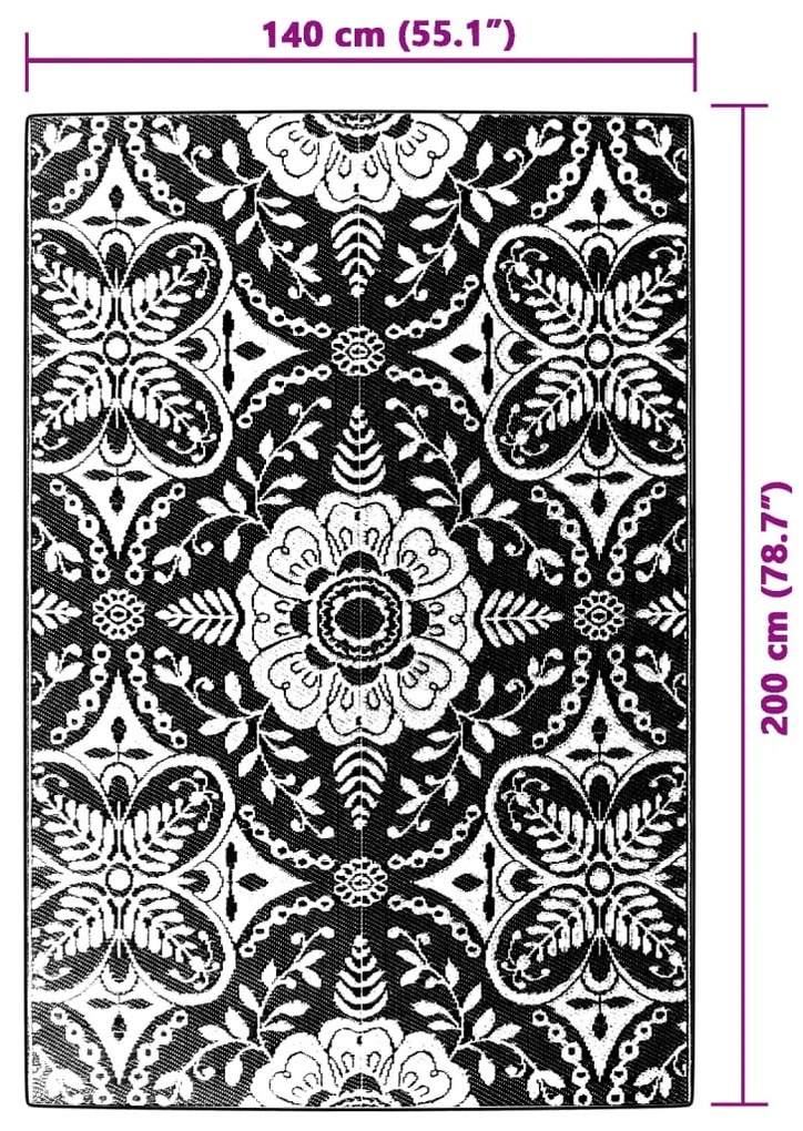 Χαλί εξωτερικού χώρου ARAKIL ροζ 140x200 cm PP 317037