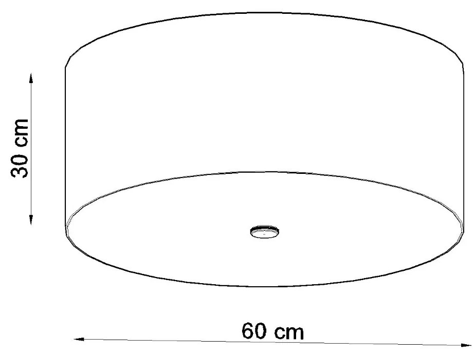 Sollux Φωτιστικό οροφής Otto 5,ύφασμα, γυαλί, χάλυβας,5xE27/60w