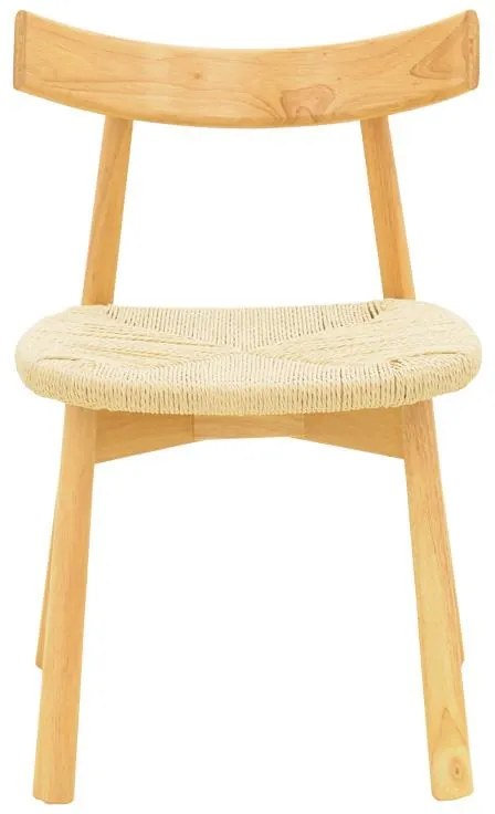 Καρέκλα Clareta rubberwood-σχοινί σε φυσική απόχρωση 53x55x79εκ 53x55x79 εκ.