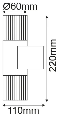 UP-DOWN CLEAR 2W LED 3000K 230V GREY - 3000K - HA5504A