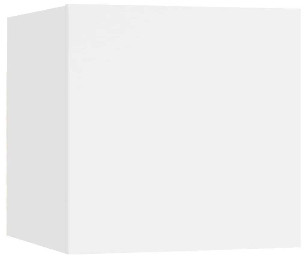 Κομοδίνα 2 Τεμαχίων Λευκά 30,5 x 30 x 30 εκ. από Μοριοσανίδα - Λευκό