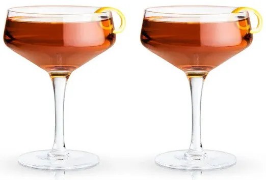 Viski Σετ 2 Κολονάτων Ποτηριών Raye Crystal Angled