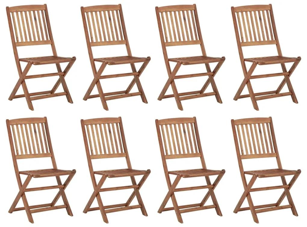 3075112 vidaXL Καρέκλες Εξ. Χώρου Πτυσσόμενες 8 τεμ. από Μασίφ Ξύλο Ακακίας Καφέ, 1 Τεμάχιο