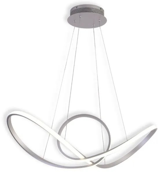 Κρεμαστό Φωτιστικό Οροφής LUNA 56W 4000K Αλουμίνιο LED Sunlight-LUNA-S-Ασημί LUNA-S