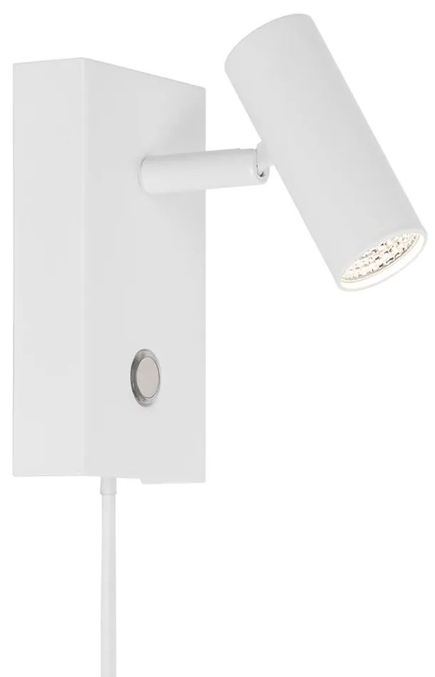 Φωτιστικό Τοίχου Omari 2112231001 12x12 Dimmable Led 360Lm 3,2W 2700K White Nordlux Μέταλλο