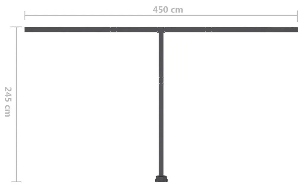 Τέντα Αυτόματη Ανεξάρτητη Μπλε/Λευκό 450x350 εκ. - Μπλε