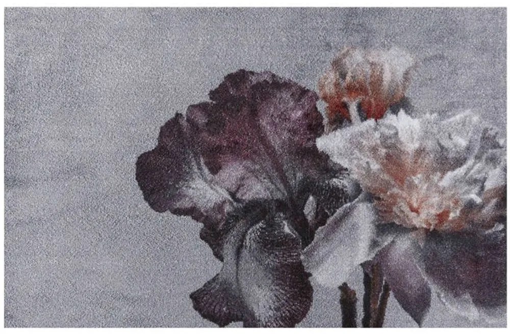 Πατάκι Εισόδου Soft &amp; Deco 910 Wild Flower 67X100cm Grey -Red Sdim 67X100