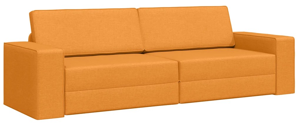 vidaXL Καναπές Κρεβάτι 2-σε-1 Σκούρα Κίτρινη 245x150x60.5 cm Ύφασμα