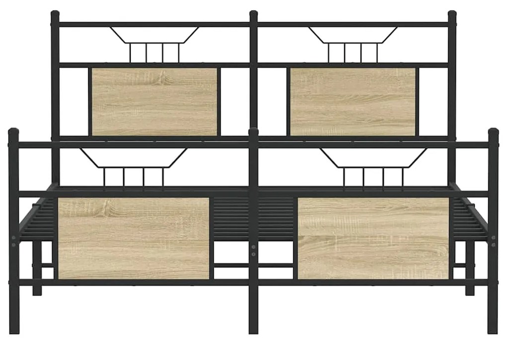 vidaXL Πλαίσιο Κρεβατιού Χωρ. Στρώμα Sonoma Δρυς 150x200εκ. Επ. Ξύλο