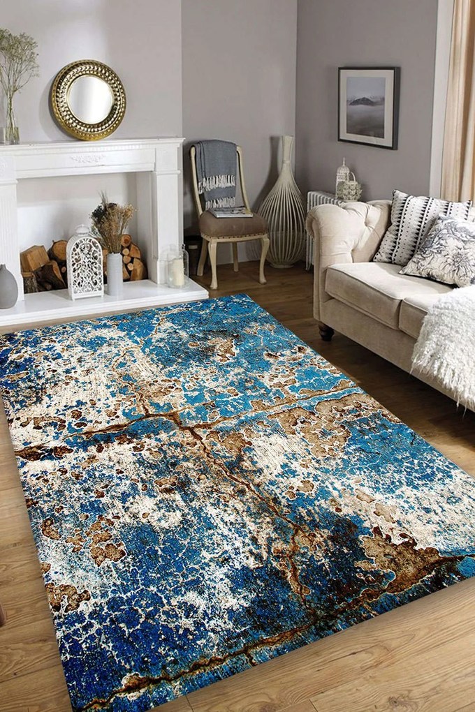 Χαλί Be Lost 908CHL2109 Blue-Gold Conceptum Hypnose 100X300cm
