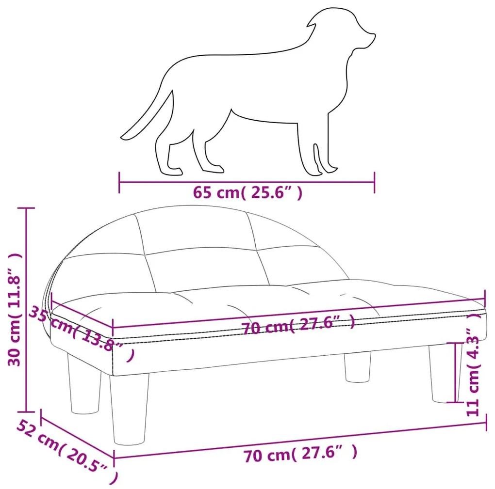 Κρεβάτι Σκύλου Κρεμ 70x52x30 εκ. Βελούδινο - Κρεμ