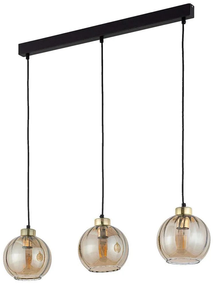 Φωτιστικό Οροφής Devi 4638 3xΕ27 15W 81x120cm Amber TK Lighting