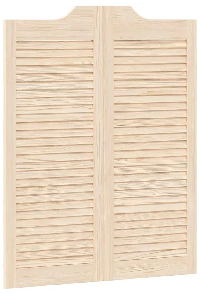 vidaXL Swing Doors Louvred Design 1-Pair 100x80 cm μασίφ ξύλο πεύκο