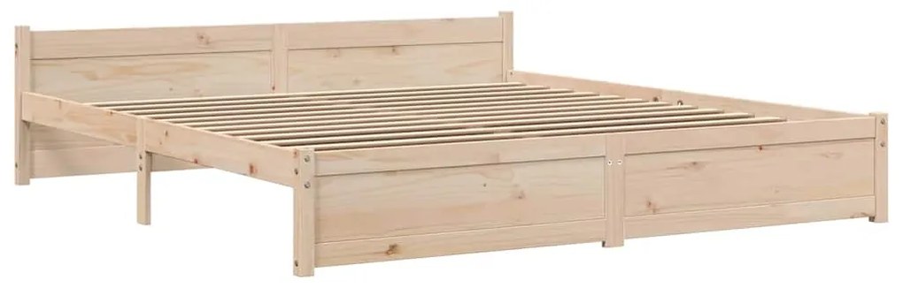 vidaXL Πλαίσιο Κρεβατιού 180 x 200 εκ. Μασίφ Ξύλο Super King Size
