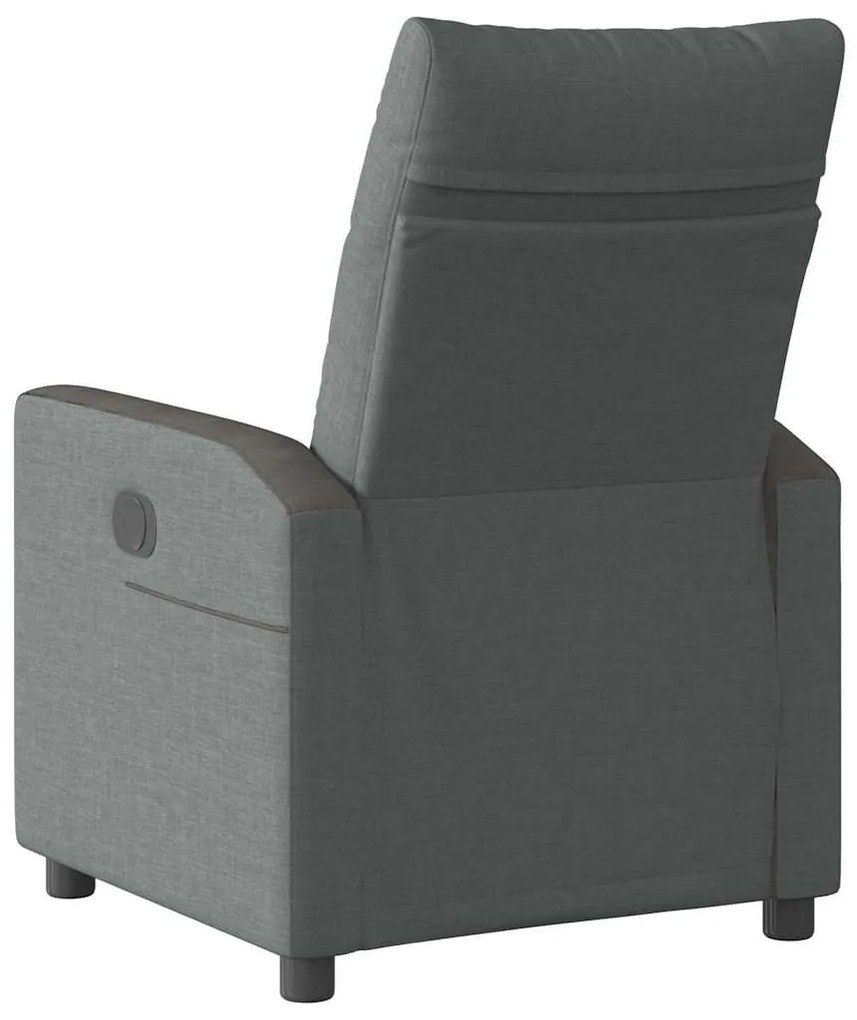 vidaXL Ανακλινόμενη πολυθρόνα Σκούρο Γκρι 69 x 86 x 100 εκ ύφασμα