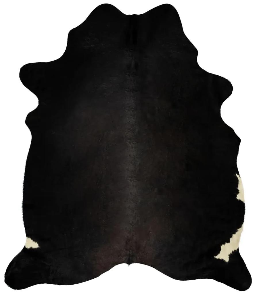 vidaXL Χαλί Μαύρο 150 x 170 εκ. από Γνήσιο Δέρμα Αγελάδας