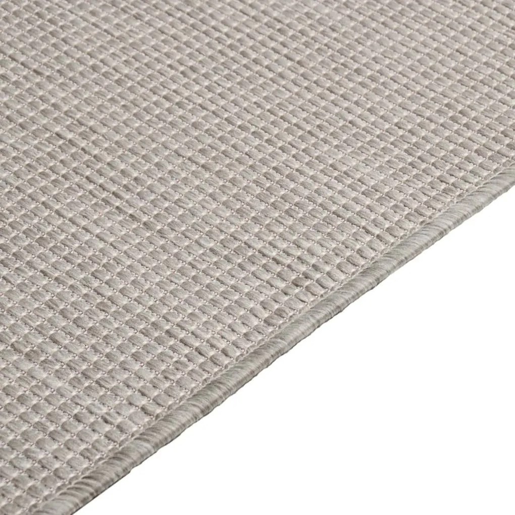 Χαλί Εξωτερικού Χώρου με Επίπεδη Ύφανση Taupe 80x250 εκ. - Μπεζ-Γκρι