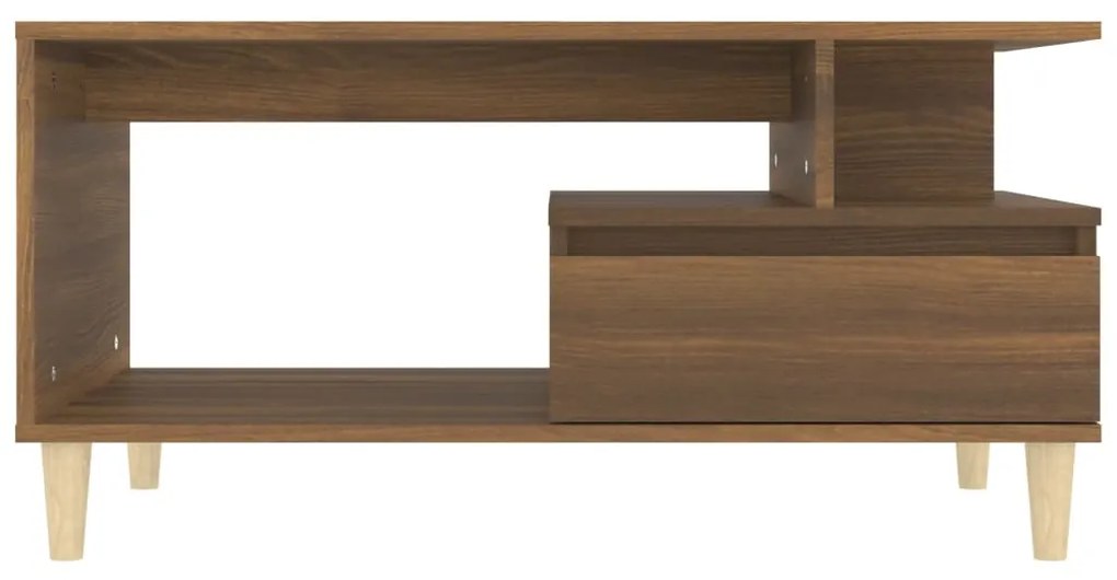 vidaXL Τραπεζάκι Σαλονιού Καφέ Δρυς 90x49x45 εκ. Επεξεργασμ. Ξύλο