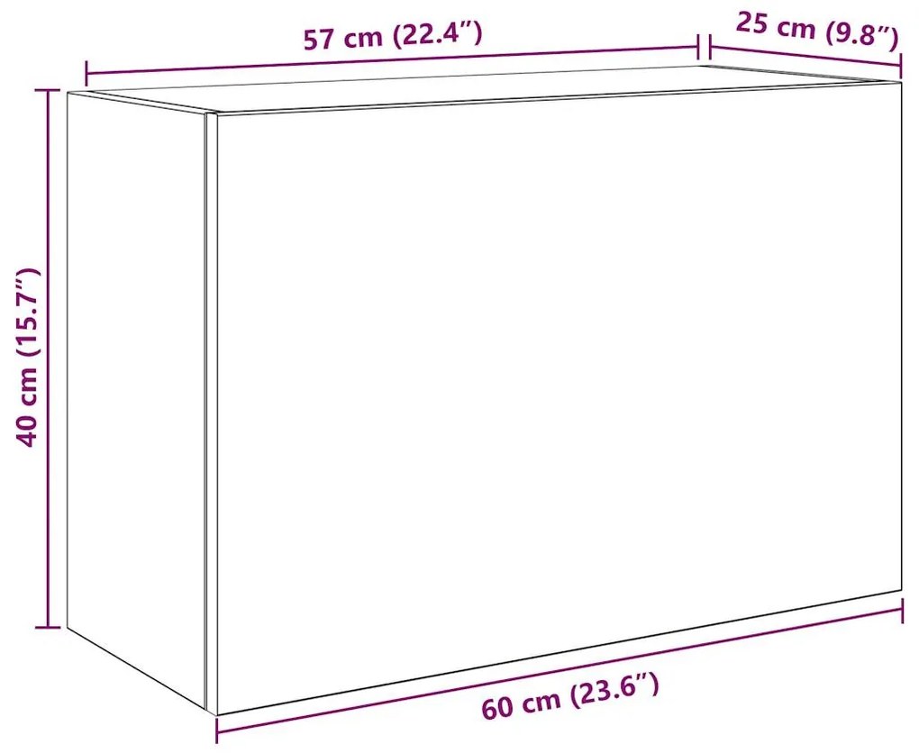 ΝΤΟΥΛΑΠΙ ΤΟΙΧΟΥ ΜΠΑΝΙΟΥ ΜΑΥΡΟ 60X25X40 CM ΚΑΤΑΣΚΕΥΑΣΜΕΝΟ ΞΥΛΟ 860068