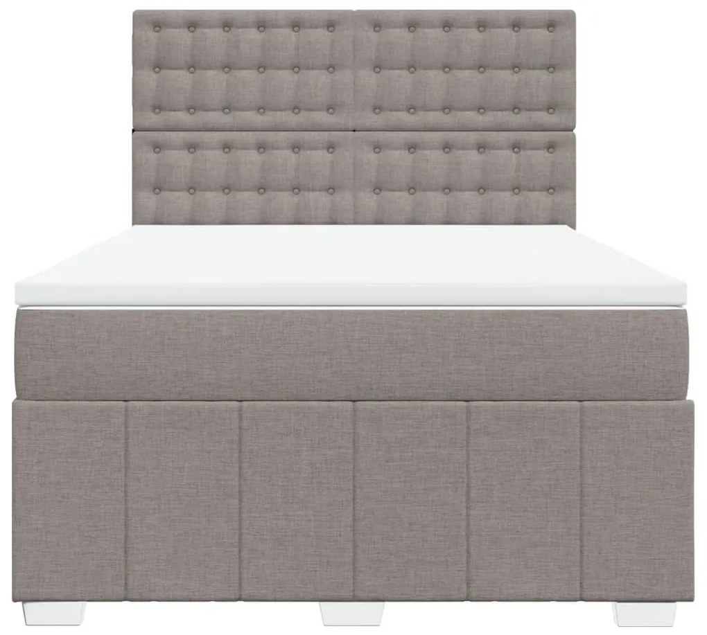 ΚΡΕΒΑΤΙ BOXSPRING ΜΕ ΣΤΡΩΜΑ TAUPE 140X200 ΕΚ. ΥΦΑΣΜΑΤΙΝΟ 3294009