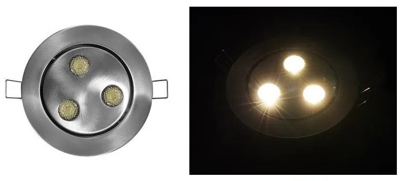 Χωνευτό Σποτ Οροφής-Τοίχου LED 3W Σατινέ 21-7033456600 Lumen-21-7033456600-Αλουμίνιο 21-7033456600
