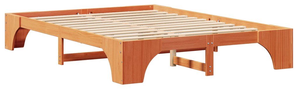 vidaXL Κρεβάτι Καφέ Ξύλο 160 x 200 cm Ανθεκτικό Μινιμαλιστικό Κρεβάτι