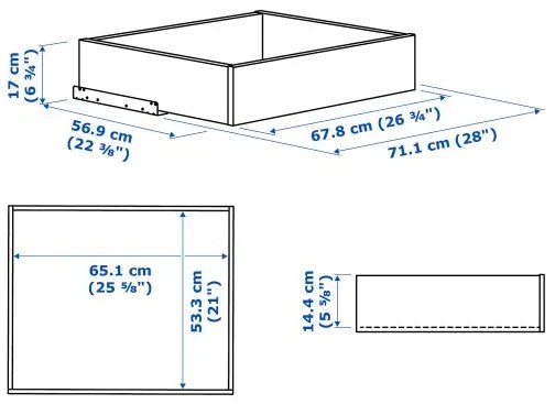 KOMPLEMENT συρτάρι με γυάλινη πρόσοψη 502.467.02