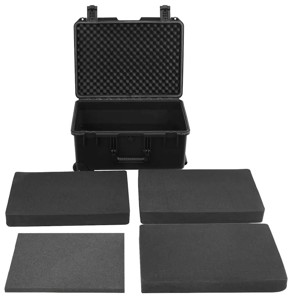 vidaXL Θήκη Πτήσης Φορητή Μαύρη 54x41,5x29 εκ. από Πολυπροπυλένιο