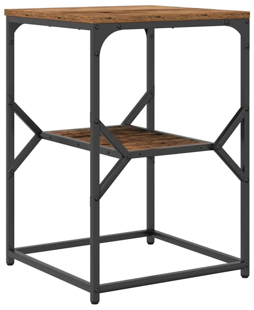 vidaXL Τραπεζάκι Πλευράς Παλαιό ξύλο 41 x 40 x 60 εκ.