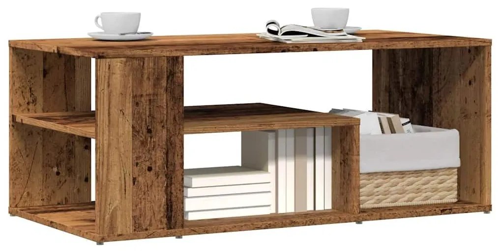 Τραπεζάκι σαλονιού Παλιό ξύλο 100x50x40 cm Κατασκευασμένο ξύλο 856556