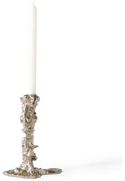 Κηροπήγιο Drip L Μεταλλικό Ασημί L14xW8xH25 cm POLSPOTTEN