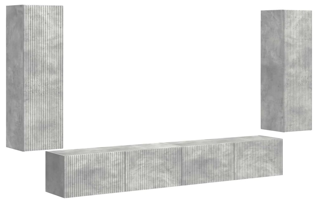 vidaXL Επιτοίχιο 4 pcs Σκυρόδεμα Γκρι