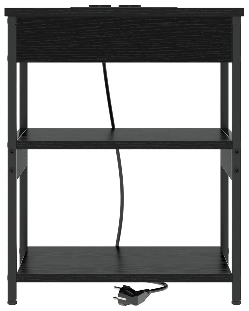 vidaXL Κουτιά Κρεβατοκάμαρας 2 pcs Μαύρη δρυς 41 x 31 x 51 εκ.