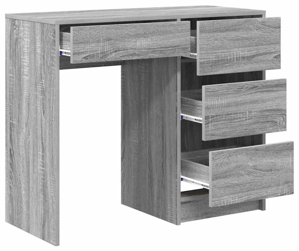 vidaXL Γραφείο Γκρίζο Σονομα 90 x 37.5 x 75 εκ Επεξεργασμένο ξύλο