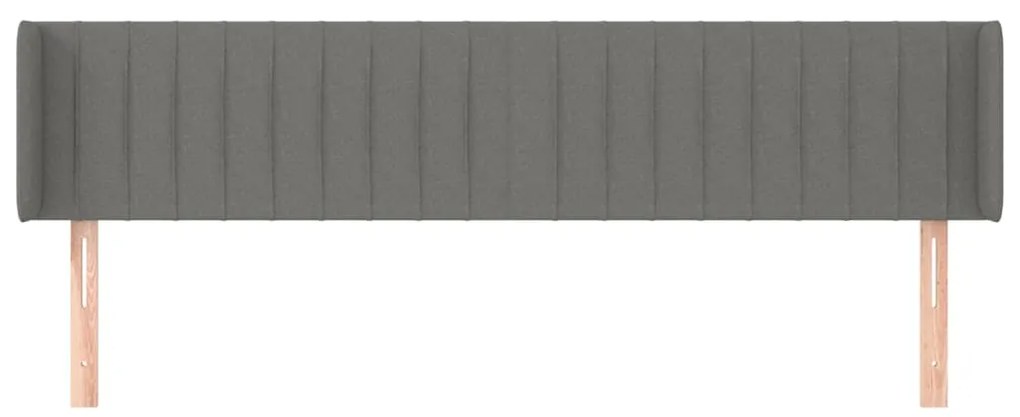 vidaXL Κεφαλάρι με Πτερύγια Σκούρο Γκρι 183x16x78/88 εκ. Υφασμάτινο