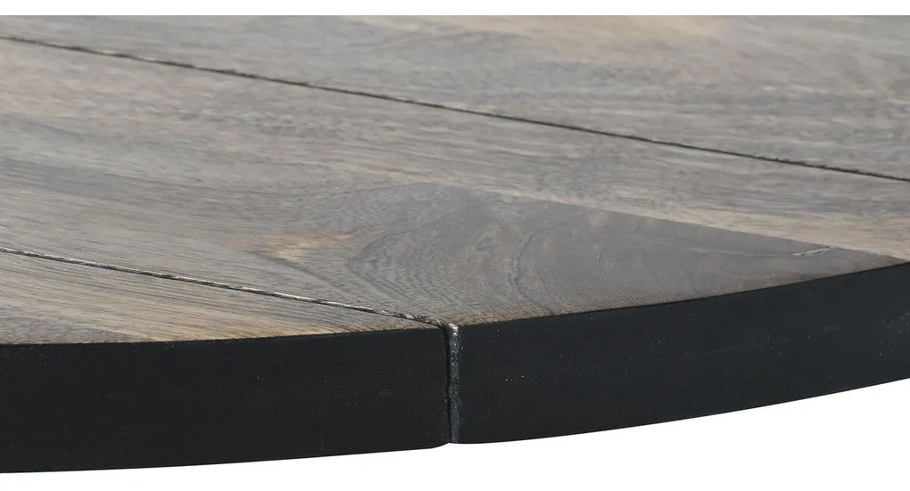 Τραπεζαρία DKD Home Decor Μαύρο Φυσικό Μέταλλο Ξύλο από Μάνγκο 200 x 100 x 76 cm
