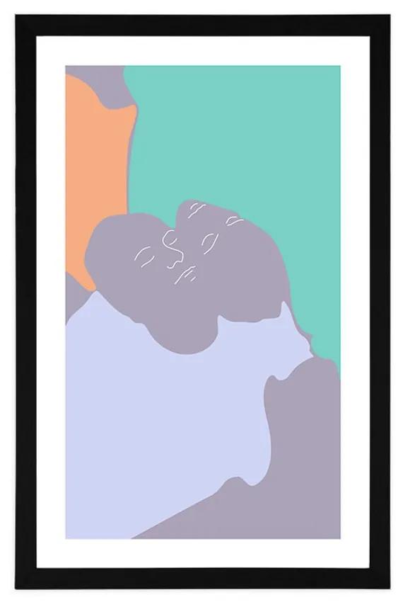 Αφίσα με παρπαστού Η εγγύτητα δύο ανθρώπων - 20x30 white