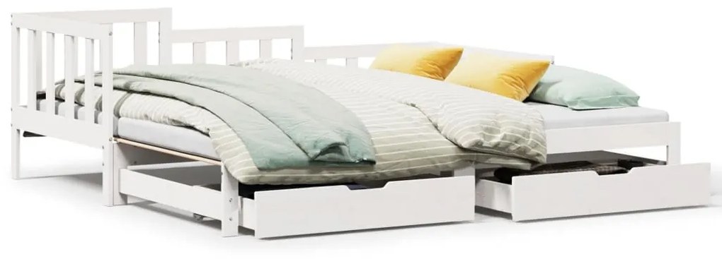 Καναπές Κρεβάτι Συρόμενος Χωρίς Στρώμα 90x190 εκ. & Συρτάρια