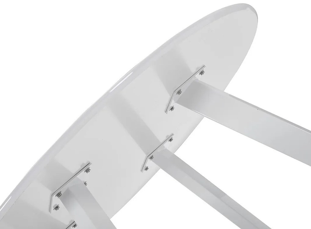 Τραπέζι Riverton 495, Άσπρο, 76cm, Ινοσανίδες μέσης πυκνότητας, Μέταλλο
