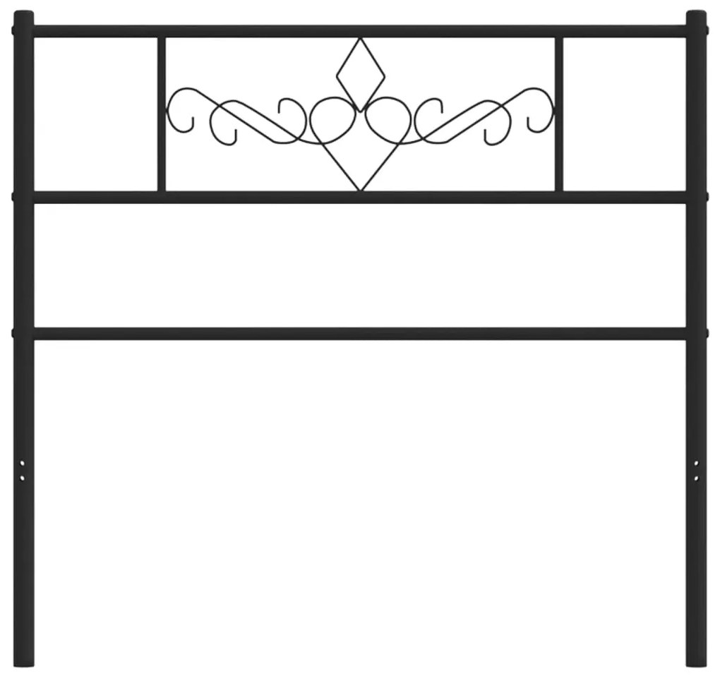 vidaXL Κεφαλάρι Μαύρο 75 εκ. Μεταλλικό