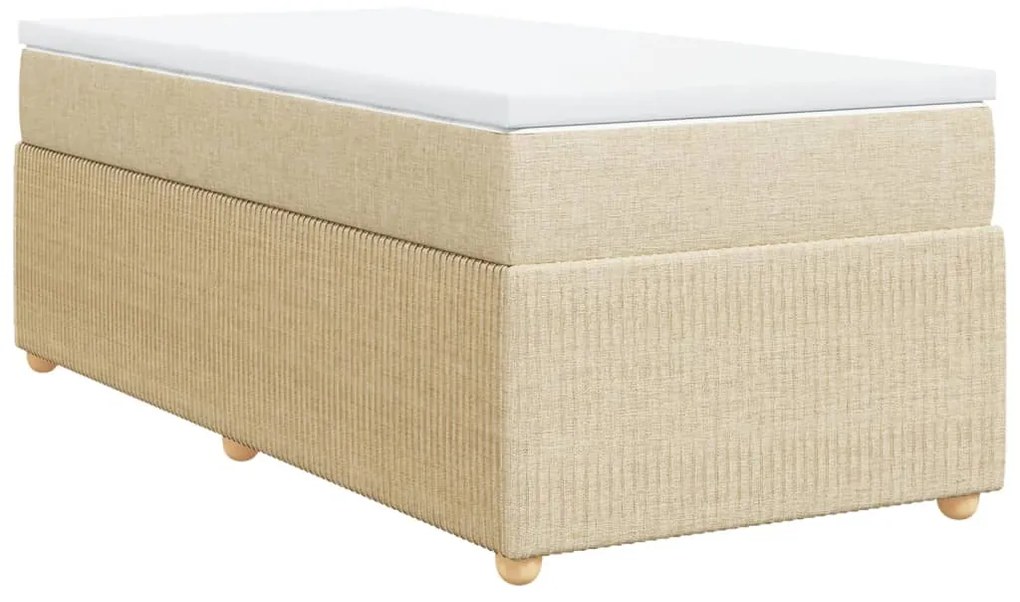 ΚΡΕΒΑΤΙ BOXSPRING ΜΕ ΣΤΡΩΜΑ ΚΡΕΜ 80 X 200 ΕΚ. ΥΦΑΣΜΑΤΙΝΟ 3285530