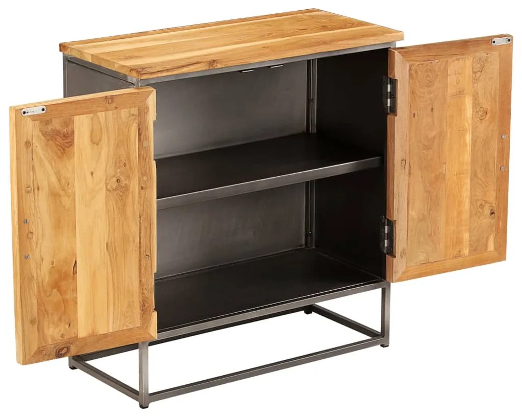 vidaXL Ντουλάπι 65 x 30 x 70 εκ. Ανακυκλωμένο Ξύλο Teak &amp; Ατσάλι