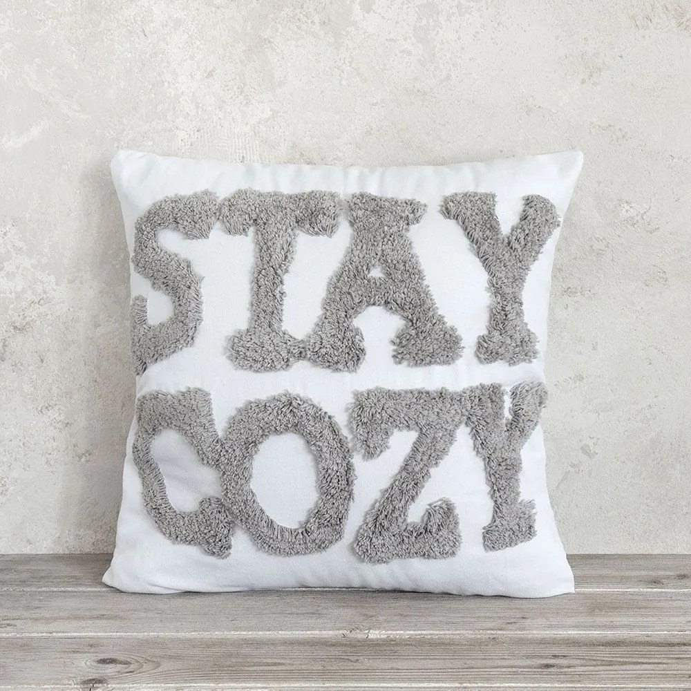 Μαξιλάρι Διακοσμητικό (Με Γέμιση) Cozy White Nima 45X45 100% Cotton