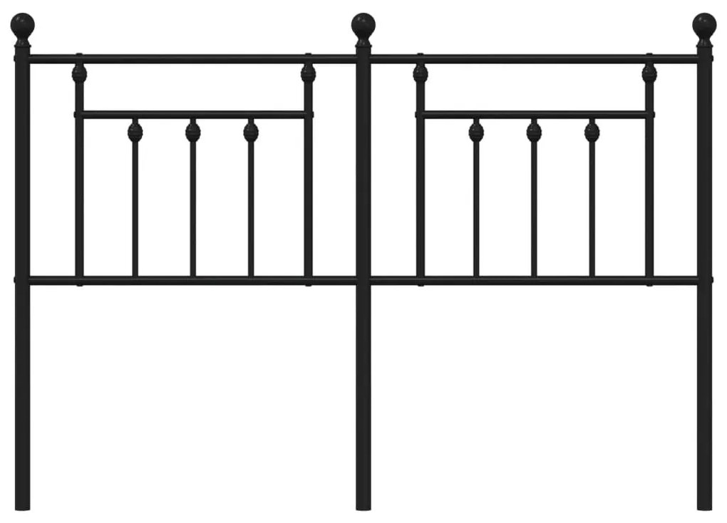 Κεφαλάρι Μαύρο 140 εκ. Μεταλλικό - Μαύρο