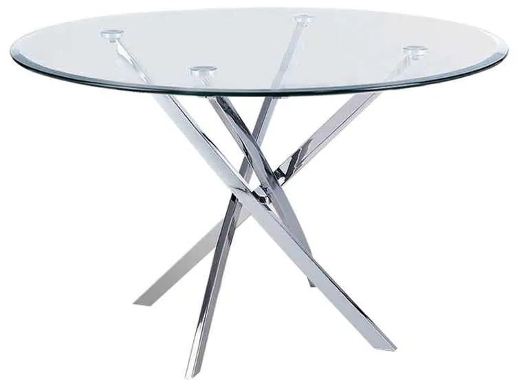 Τραπέζι χρώμιο-γυαλί Posto D. 120 H.73cm