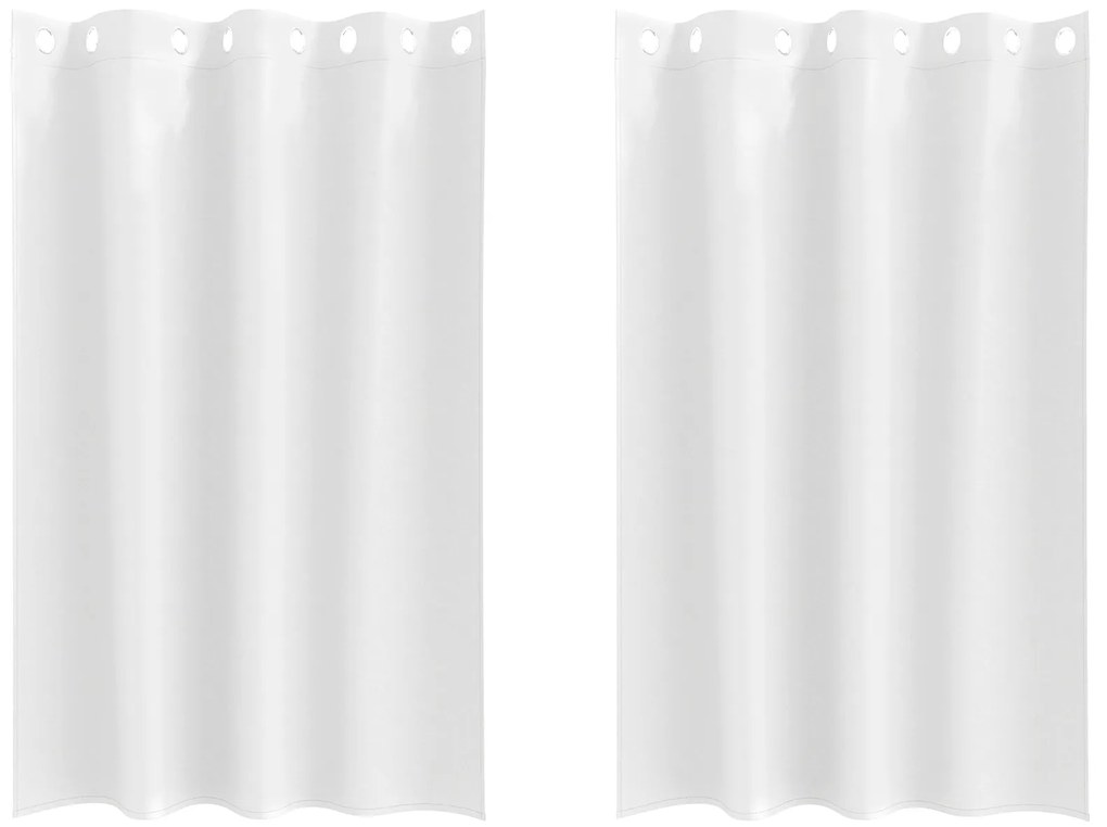 vidaXL Κουρτίνες 2 pcs Καθαρό Λευκό 175 x 140 εκ. Πολυεστέρας
