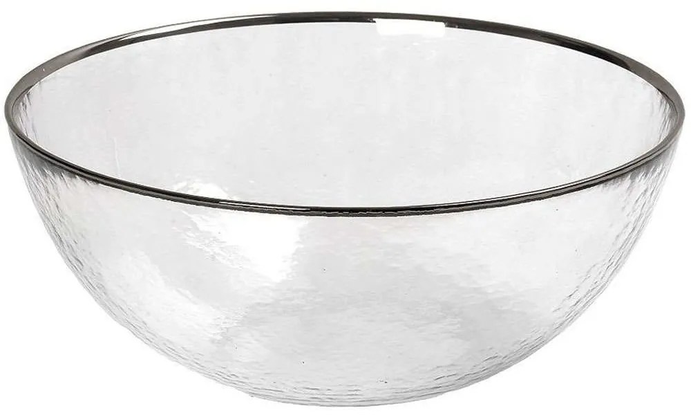 Σαλατιέρα SUP207K1 Φ20x7,5cm Clear-Silver Espiel Large Γυαλί